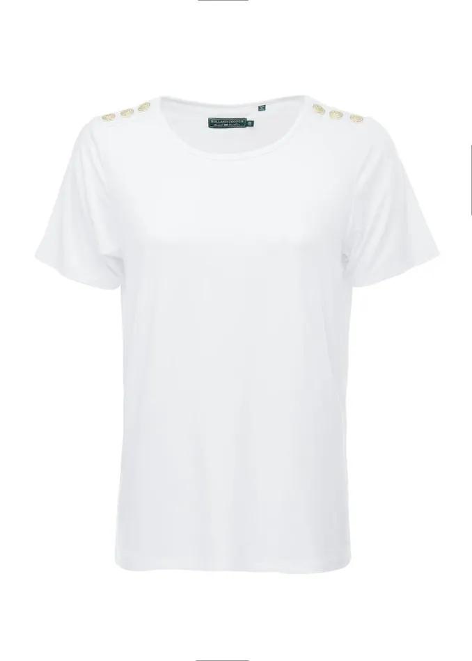 Women Tops Holland Cooper Relax Fit Crew Neck Tee White Women Tops Holland Cooper Relax Fit Crew Neck Tee White