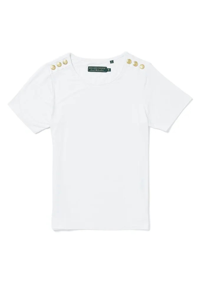 Women Tops Holland Cooper Relax Fit Crew Neck Tee White Women Tops Holland Cooper Relax Fit Crew Neck Tee White