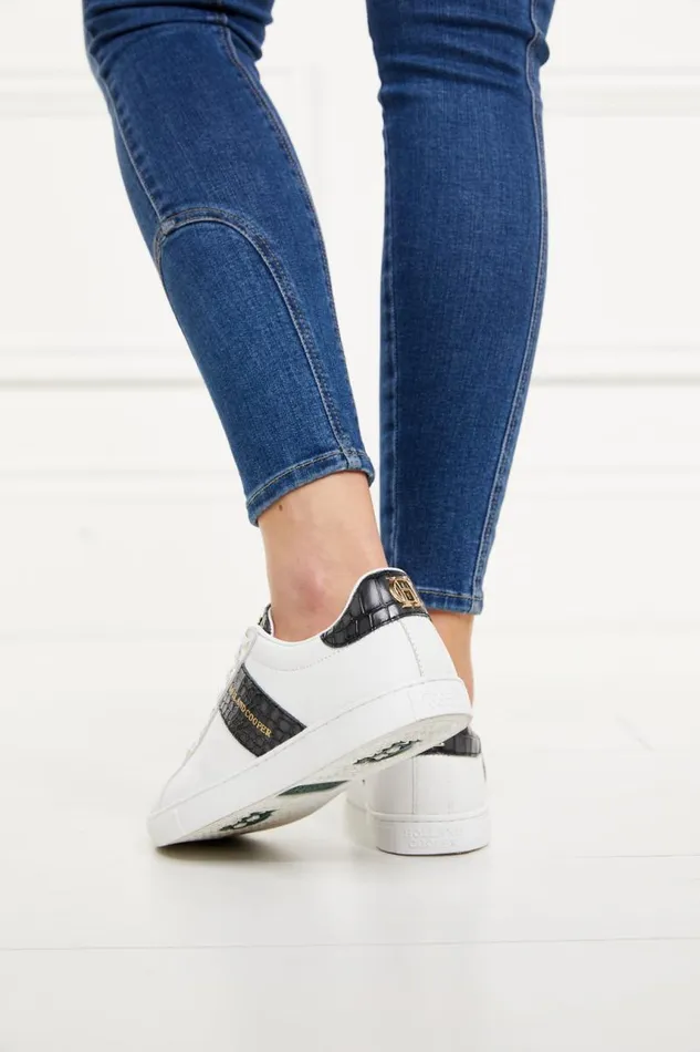 Women Trainers Holland Cooper Knightsbridge Court Trainer Black Croc Women Trainers Holland Cooper Knightsbridge Court Trainer Black Croc