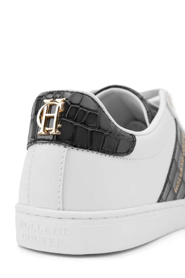 Women Trainers Holland Cooper Knightsbridge Court Trainer Black Croc Women Trainers Holland Cooper Knightsbridge Court Trainer Black Croc