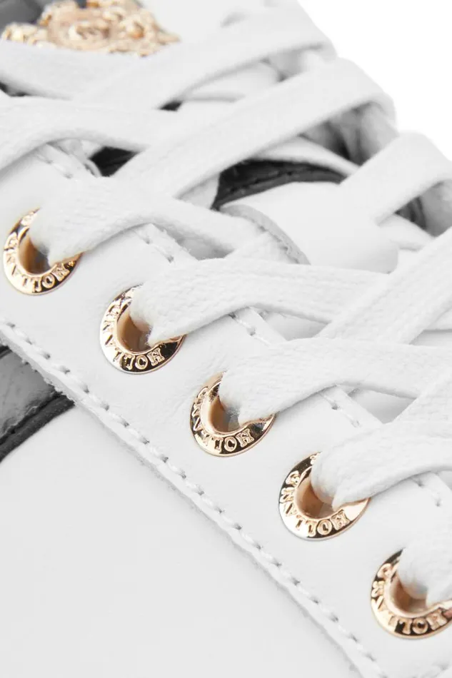 Women Trainers Holland Cooper Knightsbridge Court Trainer Black Croc Women Trainers Holland Cooper Knightsbridge Court Trainer Black Croc