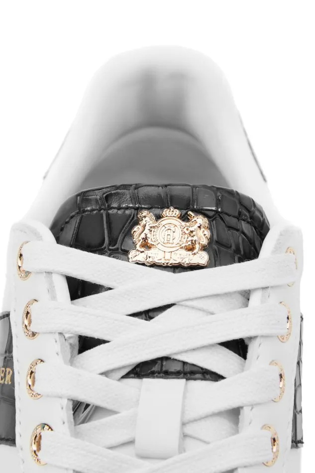 Women Trainers Holland Cooper Knightsbridge Court Trainer Black Croc Women Trainers Holland Cooper Knightsbridge Court Trainer Black Croc