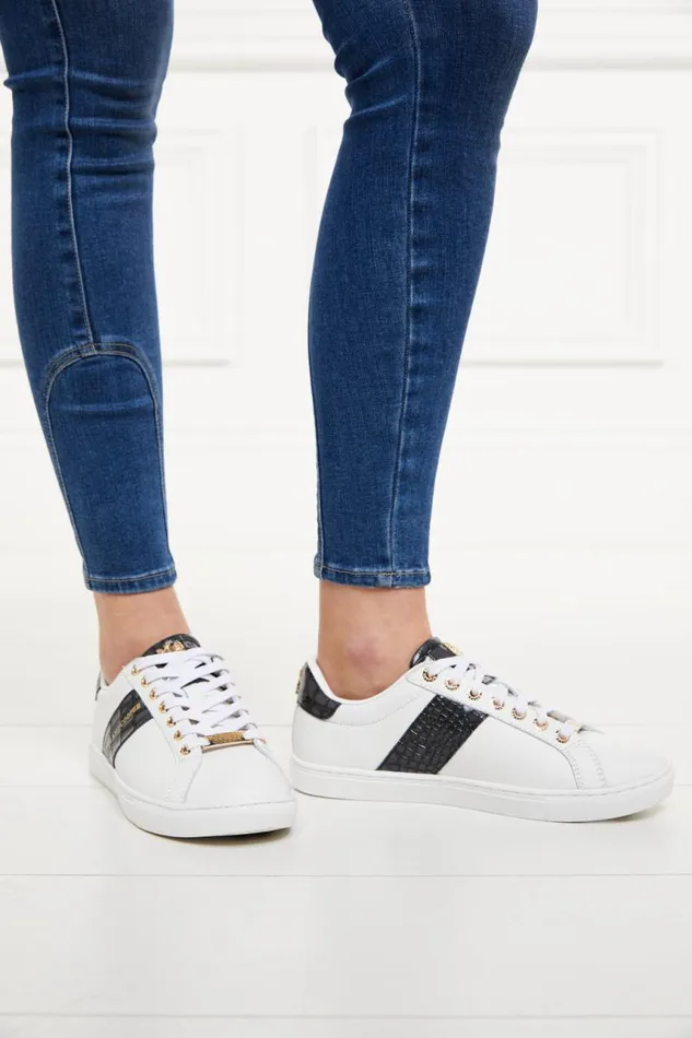 Women Trainers Holland Cooper Knightsbridge Court Trainer Black Croc Women Trainers Holland Cooper Knightsbridge Court Trainer Black Croc