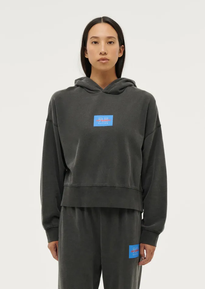 Women TRIFECTA HOODIE IN WASHED BLACK Hoodies PE Nation