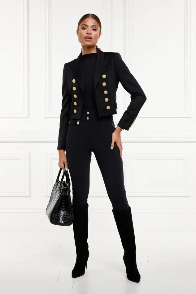 Women Trousers Holland Cooper Contour Trouser Black Women Trousers Holland Cooper Contour Trouser Black