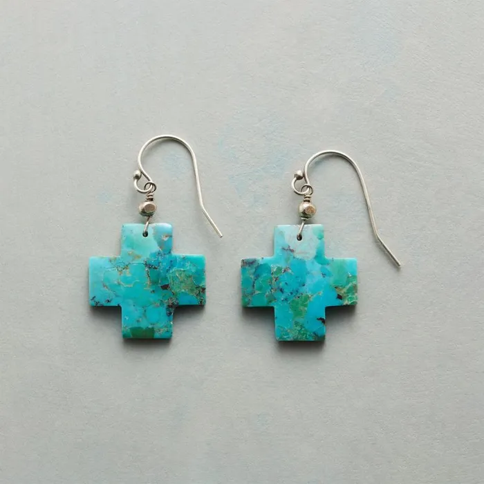 Women Turquoise Crossroads Earrings Sundance Catalog Earrings