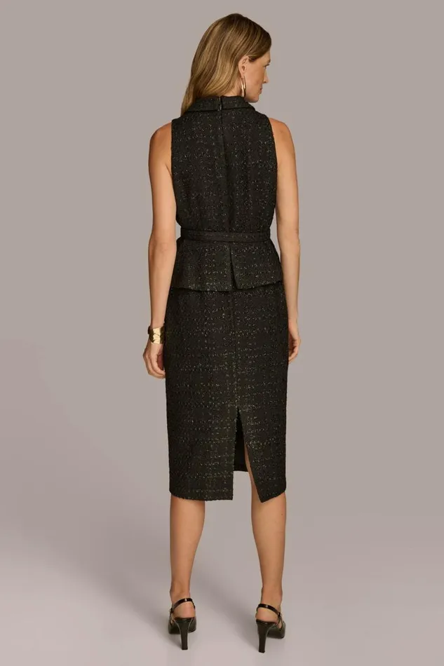 Women TWEED JACKET DRESS Black Donna Karan New York Dresses And Jumpsuits