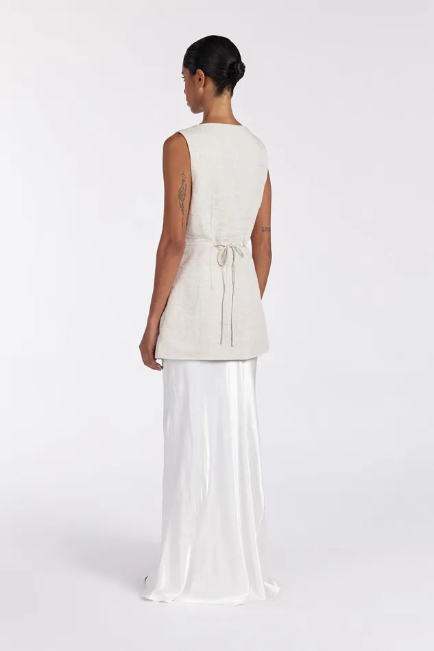 Women Vests DISSH BAYLEE NATURAL SLEEVELESS LINEN TOP