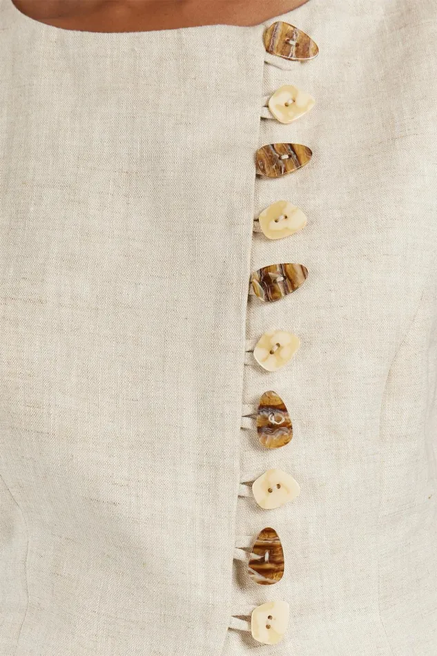 Women Vests DISSH BAYLEE NATURAL SLEEVELESS LINEN TOP