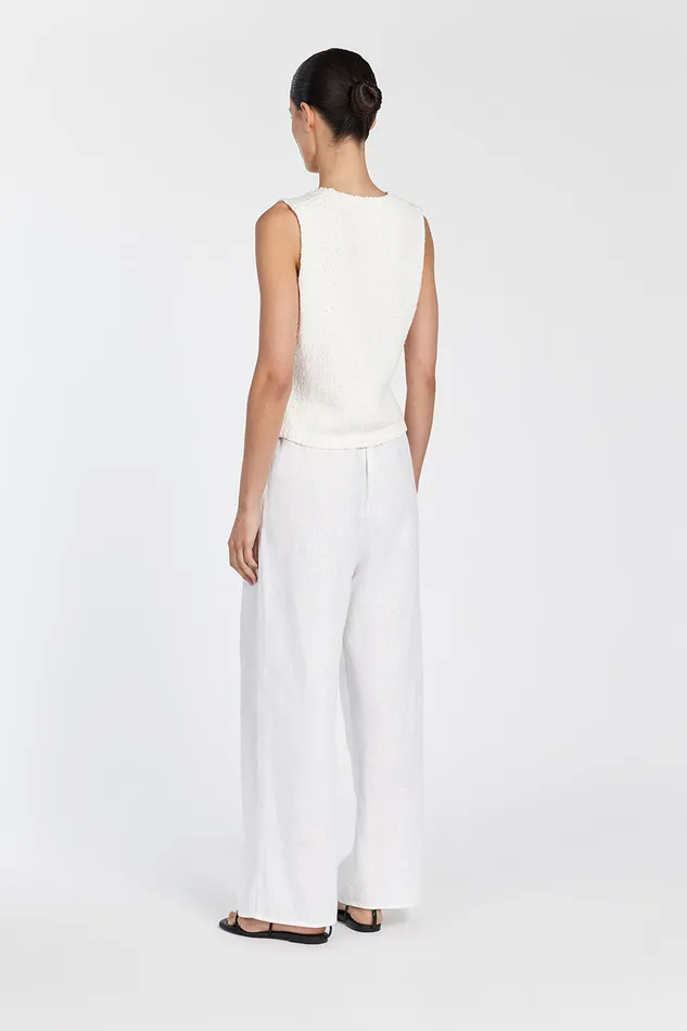 Women Vests DISSH MARLOWE OFF WHITE BOUCLE VEST