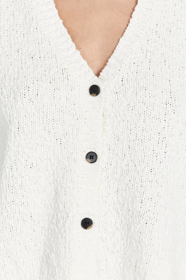 Women Vests DISSH MARLOWE OFF WHITE BOUCLE VEST