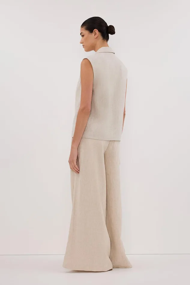 Women Vests DISSH SELAH NATURAL SLEEVELESS LINEN VEST