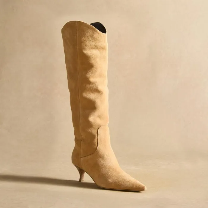 Women Vienna Suede Boots Tan Sundance Catalog Boots