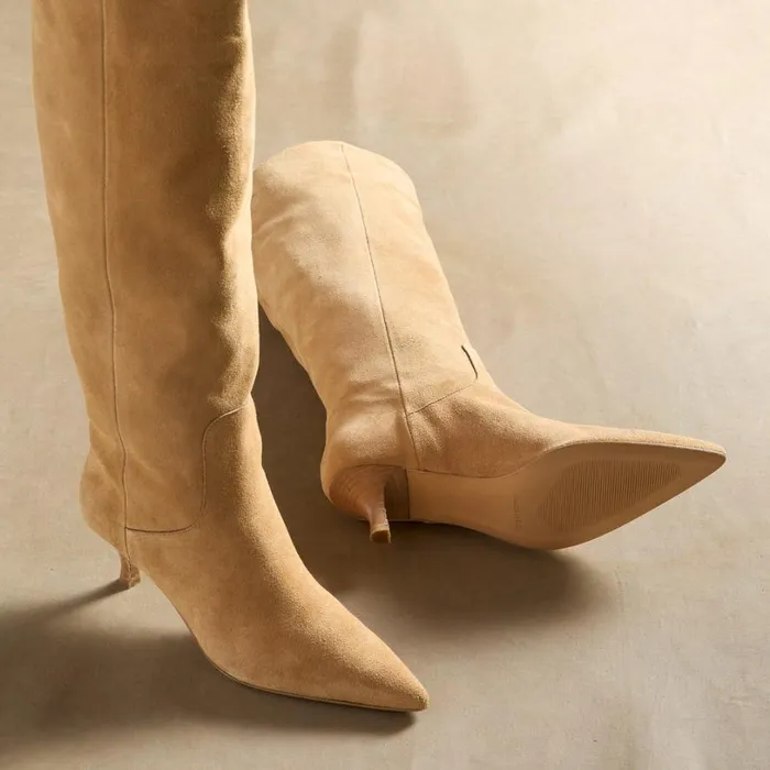 Women Vienna Suede Boots Tan Sundance Catalog Boots