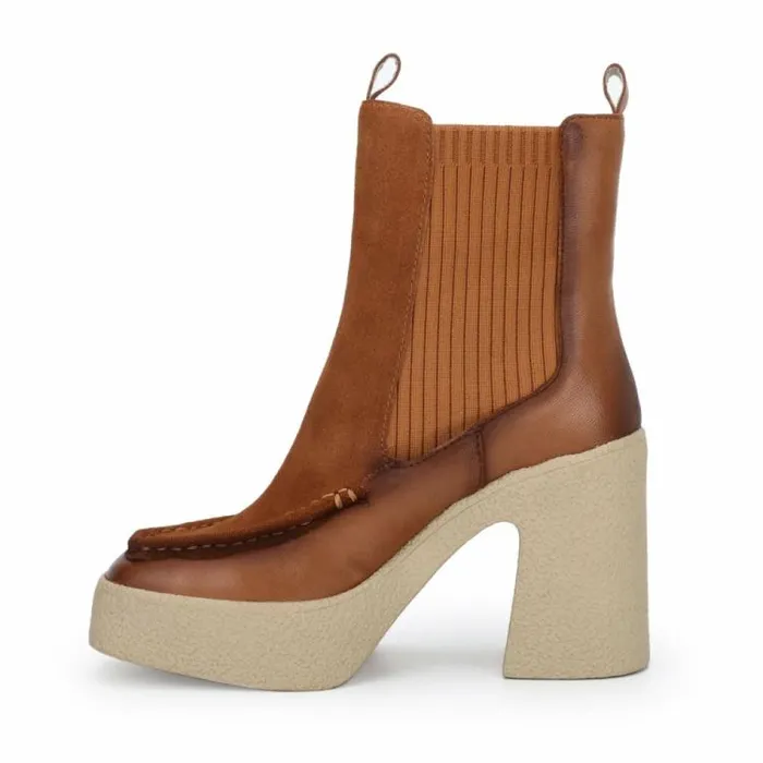 Women Vintage Havana Boots Booties HENRY 8211 CHESTNUT Chestnut