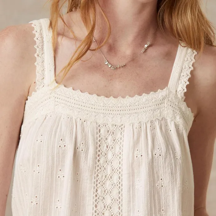 Women Vintage Meadow Camisole Midnight Sundance Catalog Tops