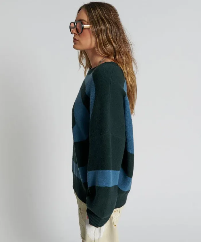 Women VORTEX KNIT SWEATER GREEN One Teaspoon Knitwear