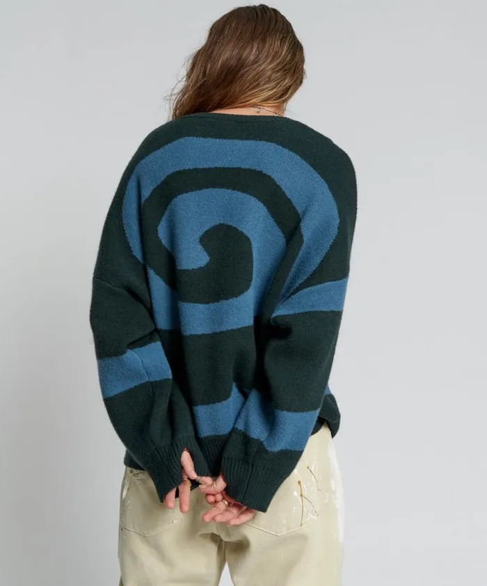 Women VORTEX KNIT SWEATER GREEN One Teaspoon Knitwear