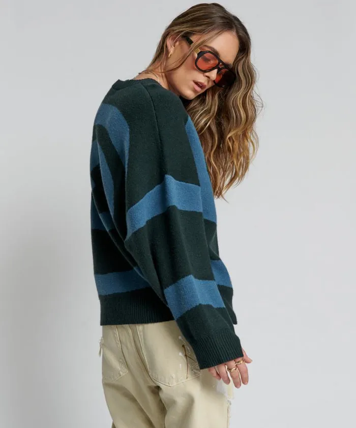 Women VORTEX KNIT SWEATER GREEN One Teaspoon Knitwear