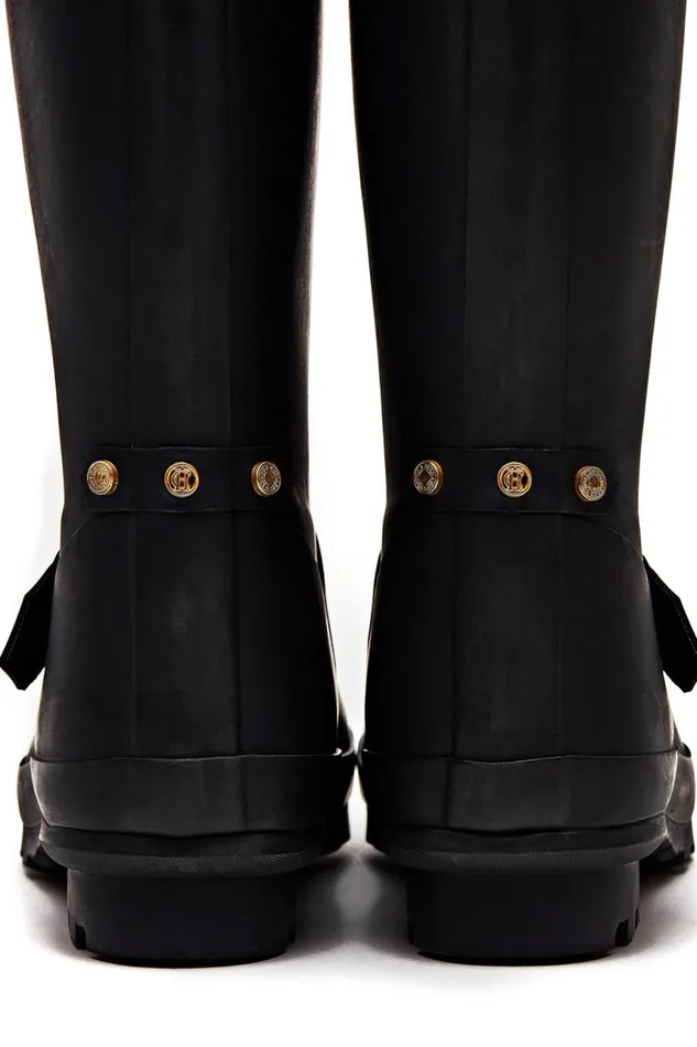 Women Wellington Boots Holland Cooper Sherpa Lined Regency Wellington Matte Black