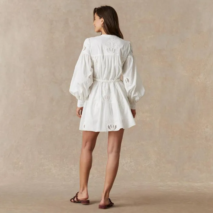Women White Lotus Mini Dress White Sundance Catalog Dresses and Jumpsuits Women White Lotus Mini Dress White Sundance Catalog Dresses and Jumpsuits