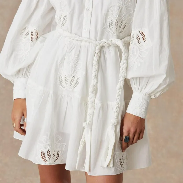 Women White Lotus Mini Dress White Sundance Catalog Dresses and Jumpsuits Women White Lotus Mini Dress White Sundance Catalog Dresses and Jumpsuits