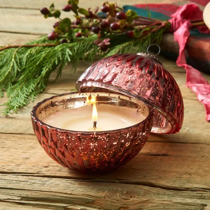 Women Winter Forest Ornament Candle Sundance Catalog Decor