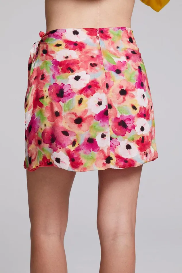 Womens Chaser Brand Bottoms Elena Poppy Floral Mini Skirt