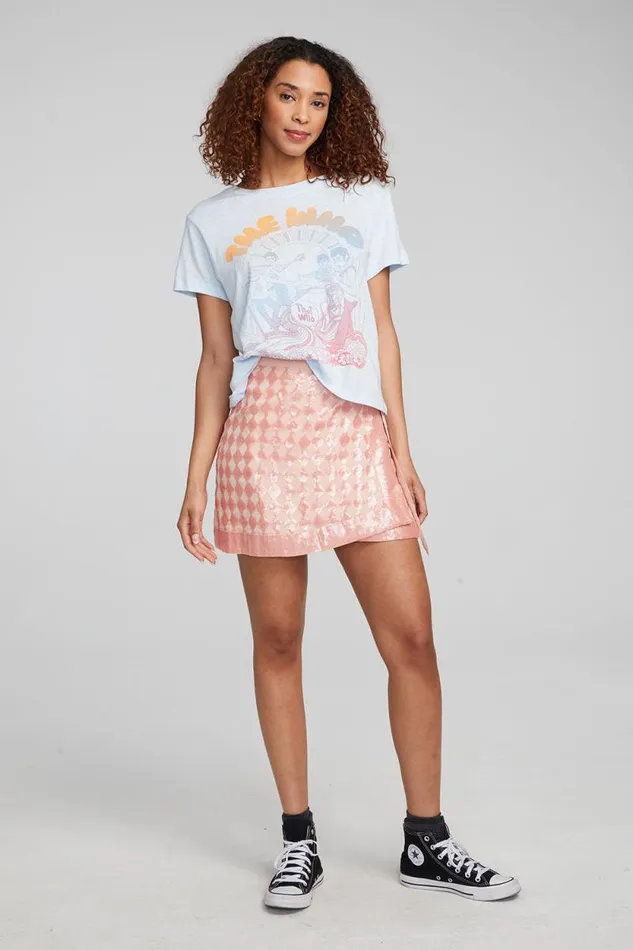 Womens Chaser Brand Bottoms Gramercy Wrap Skirt Embellished Check