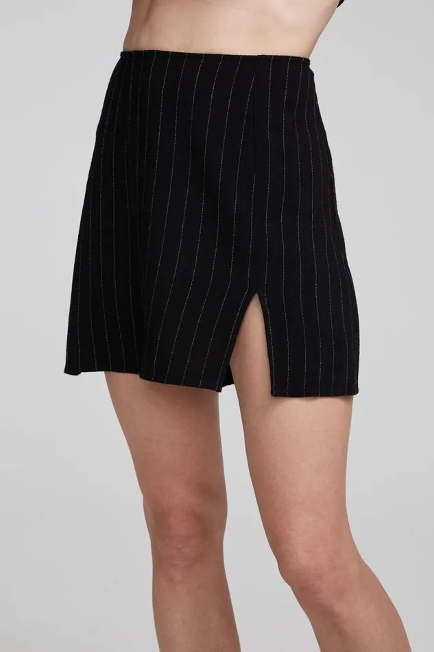 Womens Chaser Brand Bottoms Kiss Beverly Pinstripe Mini Skirt