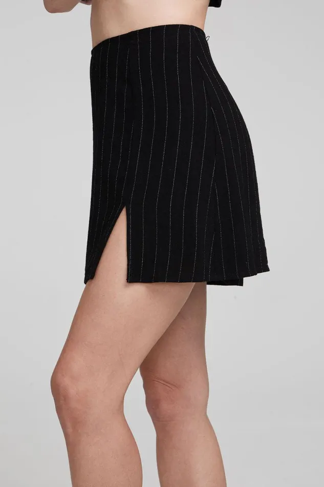 Womens Chaser Brand Bottoms Kiss Beverly Pinstripe Mini Skirt