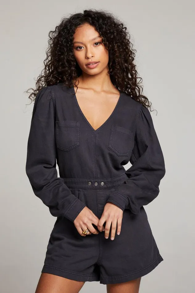 Womens Chaser Brand Bottoms Sami Licorice Romper