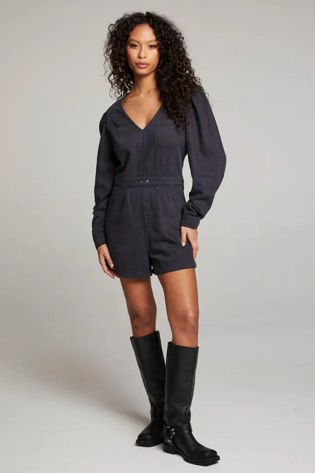 Womens Chaser Brand Bottoms Sami Licorice Romper