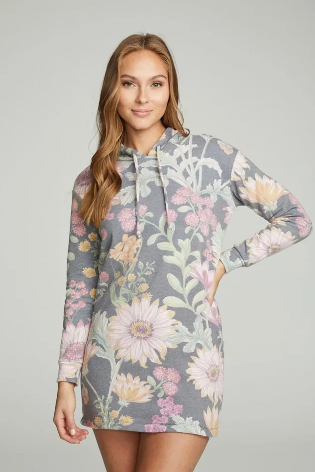 Womens Chaser Brand Dresses Long Sleeve Hoodie Dress