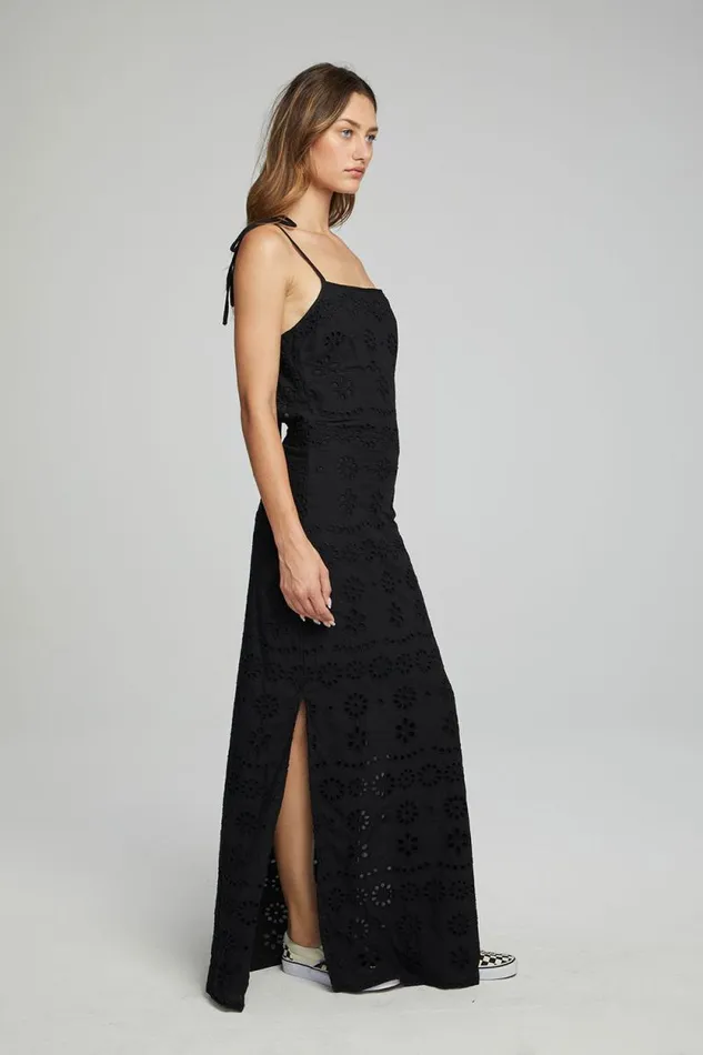 Womens Chaser Brand Dresses Palisades Maxi Dress 8211 Black Onyx