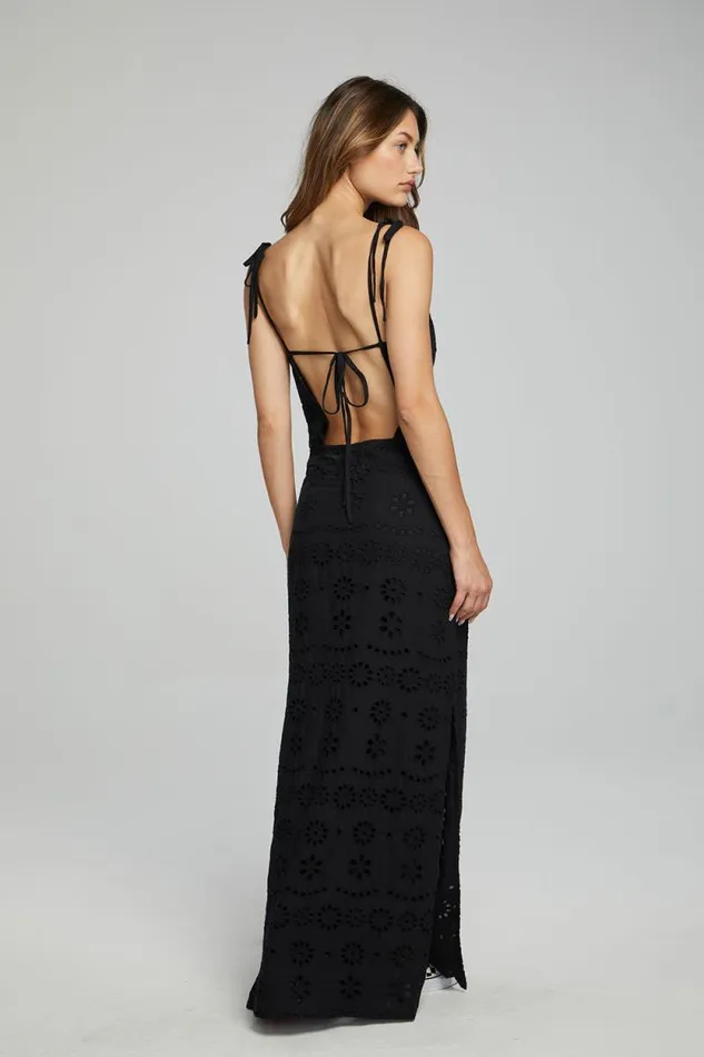 Womens Chaser Brand Dresses Palisades Maxi Dress 8211 Black Onyx