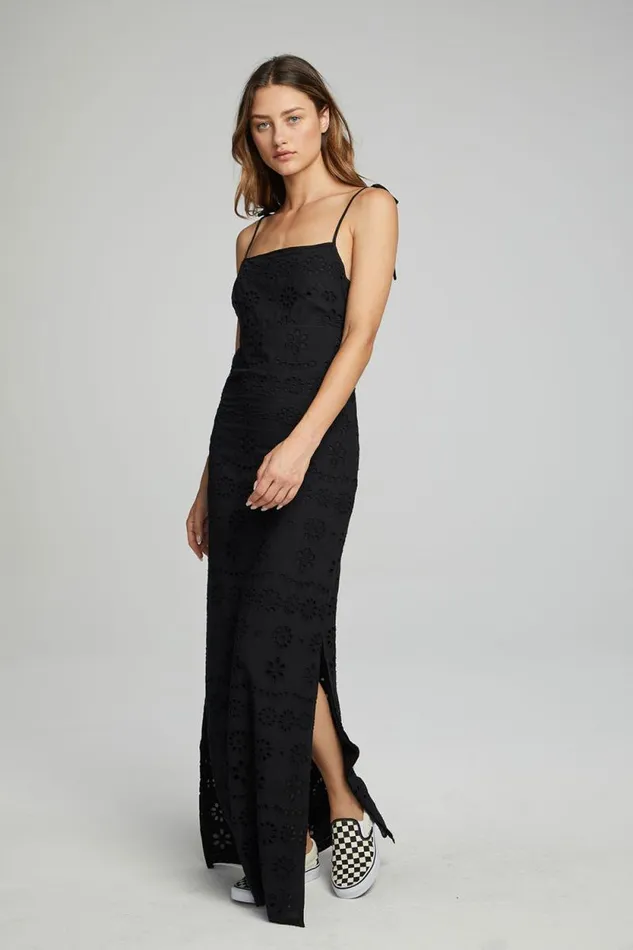 Womens Chaser Brand Dresses Palisades Maxi Dress 8211 Black Onyx