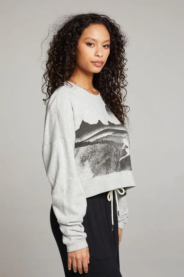 Womens Chaser Brand Graphics Ski Life Long Sleeve