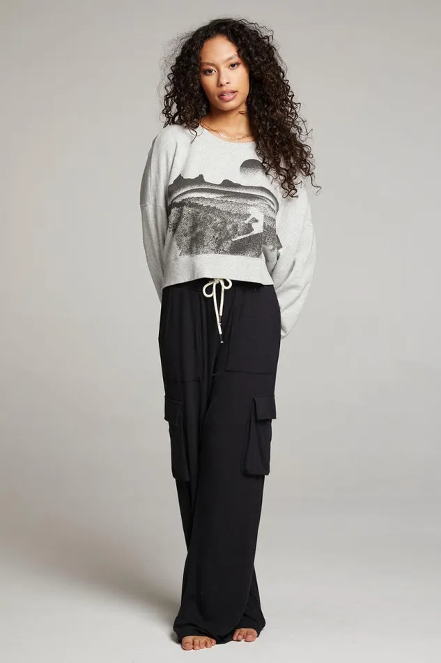 Womens Chaser Brand Graphics Ski Life Long Sleeve