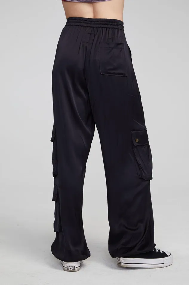Womens Chaser Brand Loungewear Billyy Shadow Black Trousers