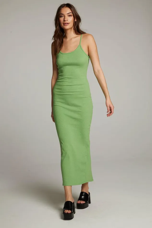 Womens Chaser Brand Loungewear Emma Piquant Green Maxi Dress