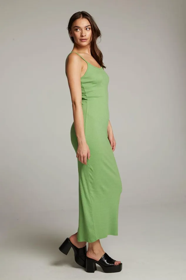 Womens Chaser Brand Loungewear Emma Piquant Green Maxi Dress