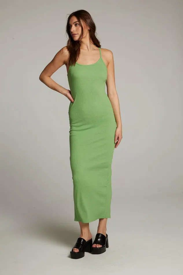 Womens Chaser Brand Loungewear Emma Piquant Green Maxi Dress