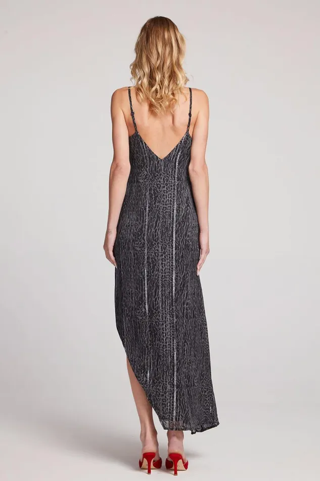 Womens Chaser Brand Loungewear Kiss Licorice Leopard Slip Dress