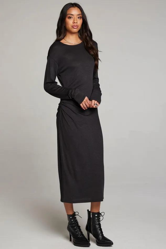 Womens Chaser Brand Loungewear Memory Licorice Midi Dress