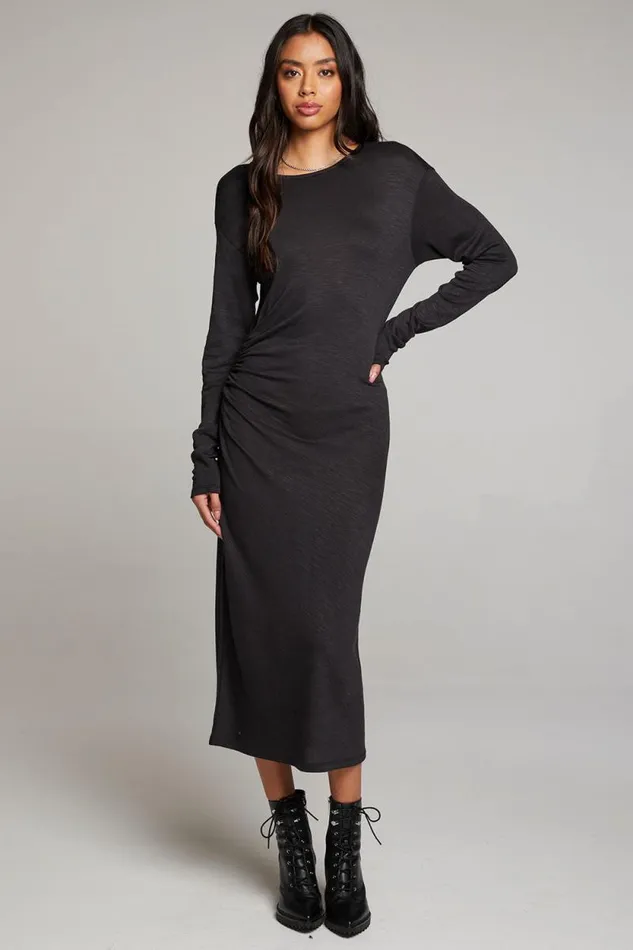 Womens Chaser Brand Loungewear Memory Licorice Midi Dress