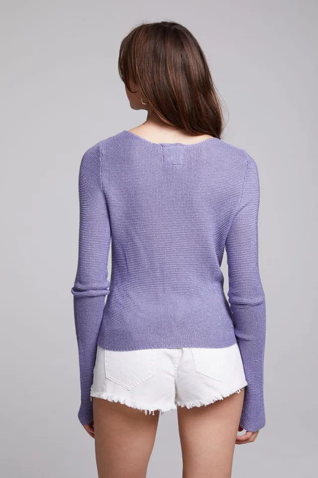 Womens Chaser Brand Outerwear Bianca Violet Sweater