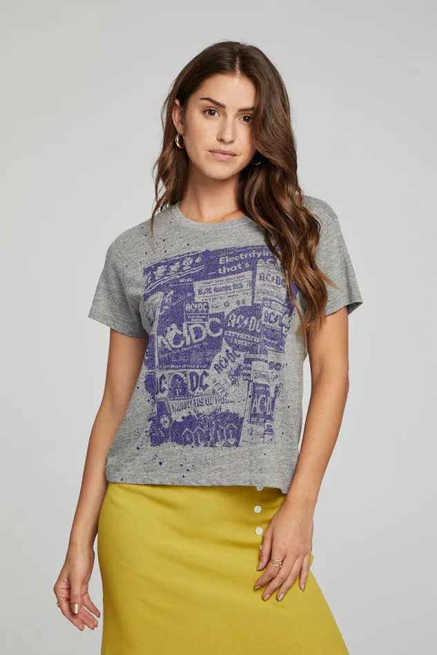 Womens Chaser Brand Tops ACDC 8211 Collage