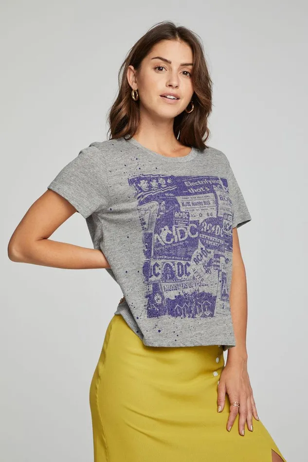 Womens Chaser Brand Tops ACDC 8211 Collage