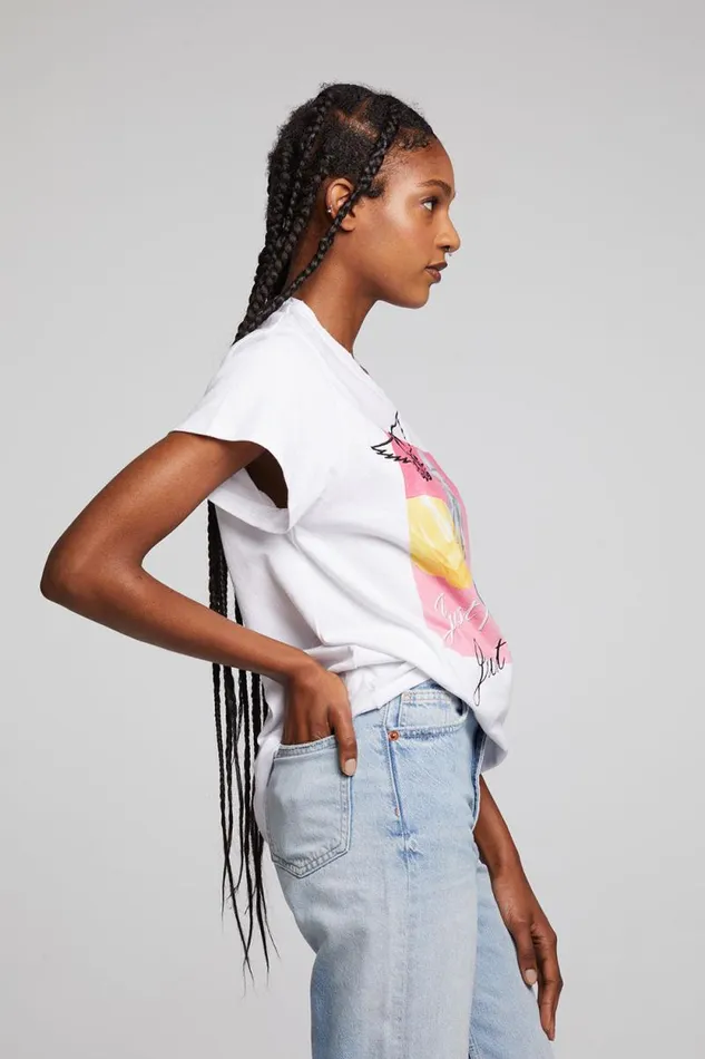Womens Chaser Brand Tops Aerosmith Just Push Play Tee